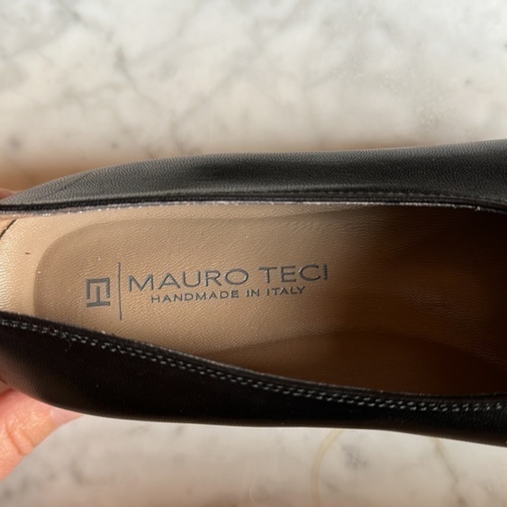 Mauro Teci handmade in Italy black leather shoes, size 37.5 - Picture 7 of 9